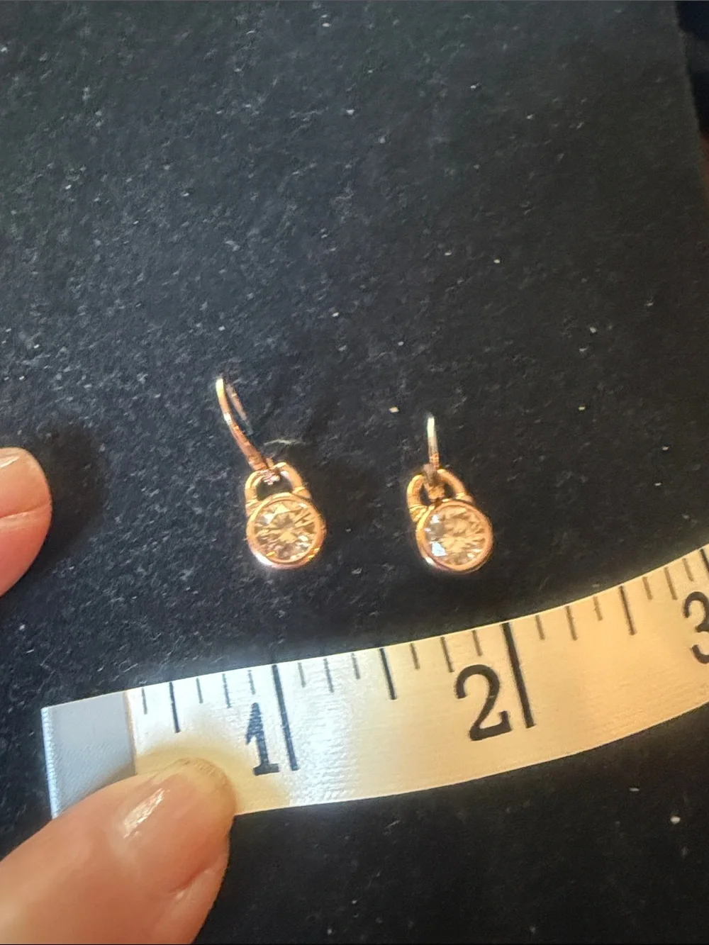 Michael Kors Rose Gold Crystal Dangle Earrings